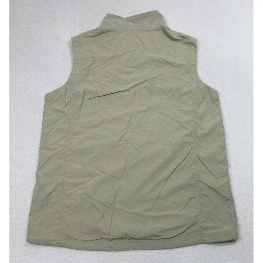 ExOfficio Vest‎ Mens Large Khaki Travel Multi Pocket Zip Front Outdoor Hiking